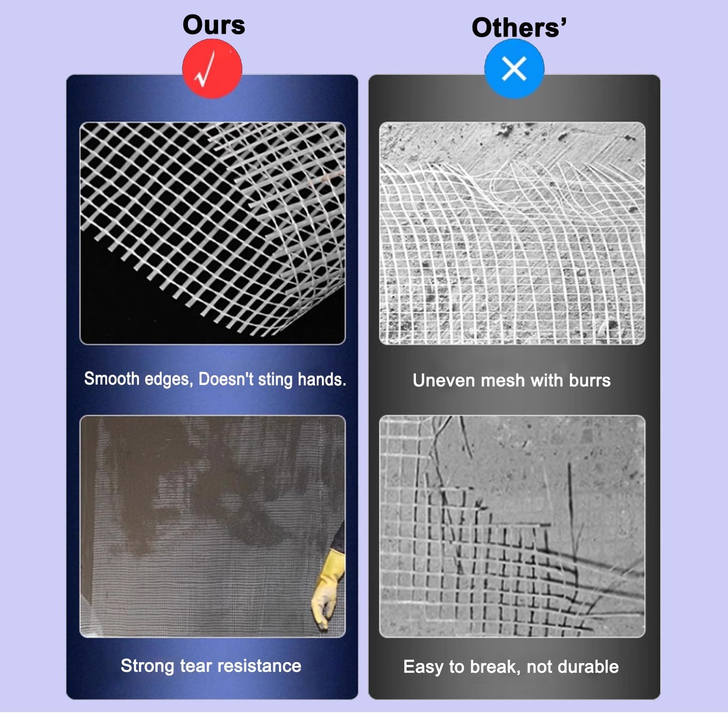 TONZHDA Heavy-Duty Fiberglass Mesh Roll Plastering Mesh Stucco Fibreglass Reinforcing Mesh for Wall Plastering Rendering Tiling Gypsum Seam Repair Large Size 160g/m²(Size:1 * 50m(3.2ft x 164ft))