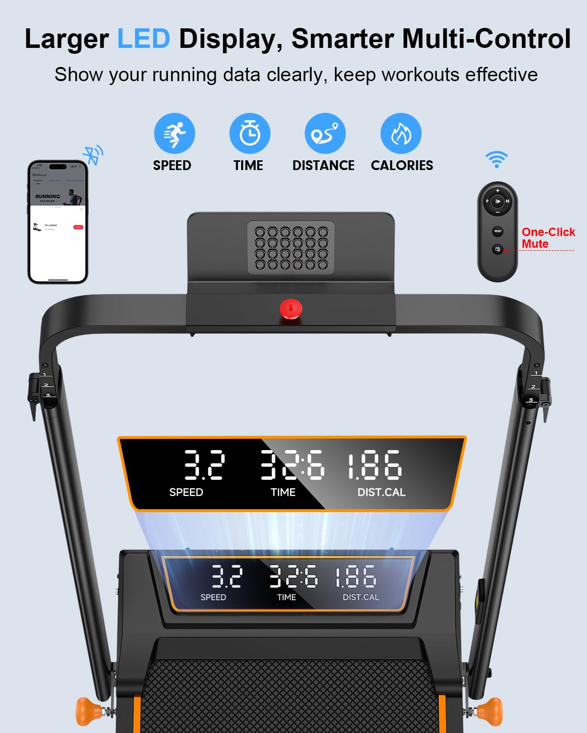 Walking Pad Treadmill with 15% Incline/Adjustable Height, Upgraded 3.5HP Walking Pad with Handle Bar, 4 in 1 Foldable Under Desk Treadmill, Electric Portable Treadmills for Home 350LBS, LED Display
