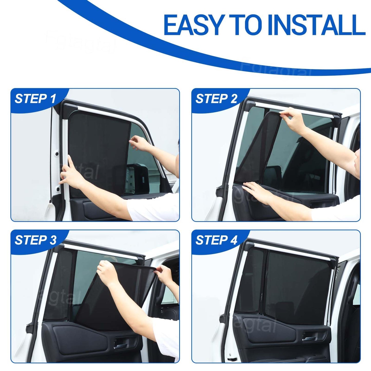 Car Window Shades Fit for Toyota Land Cruiser 250 Prado J250 LC250 2024 2025, Front Rear Side Window Screens Mesh Window Sun Shade Glare Shield and UV Rays Protection and Keeps Vehicle Cool, 10PCS
