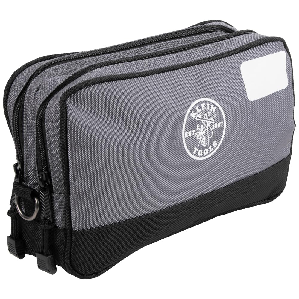 Klein Tools Tool Pouch, Dual Compartments, Heavy-Duty Tool Bag Organizer, Multipurpose Bag