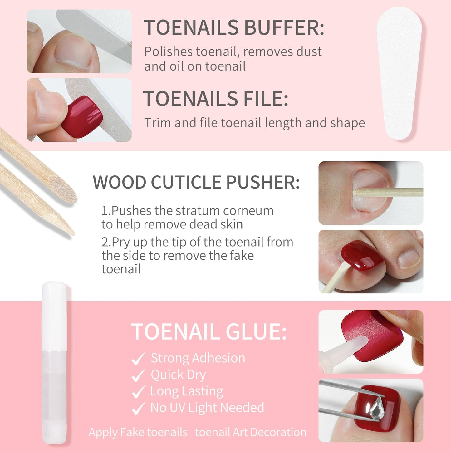Cat Eyes Press On Toenails,14 Sizes-28 Pcs Soft Gel Red Short Square Fake Toenails Kit with Toenails Glue, Natural Reusable Stick On False Toenails for Women and Girls (Skycloud Red Toenails) SK0753
