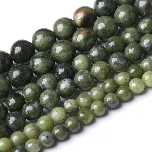45PCS 8MM Natural Southern Jade Beads Round Loose Stone Beads for Jewelry Making DIY Energy Stone Healing Power Bracelet 15"