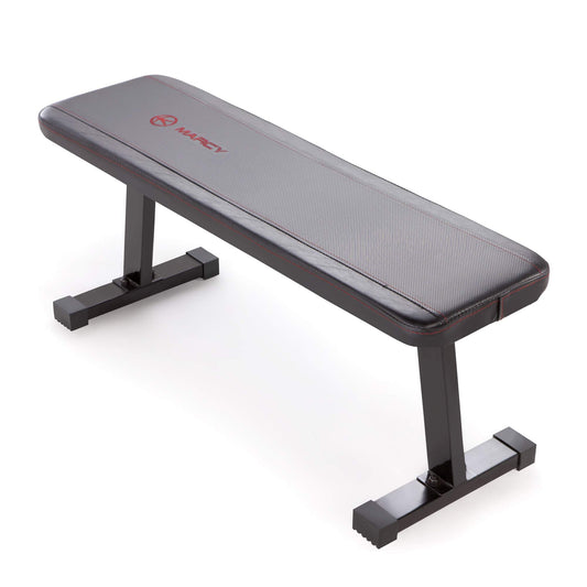 Marcy Flat Utility 600 lbs Capacity Weight Bench for Weight Training and Ab Exercises SB-315 , Black