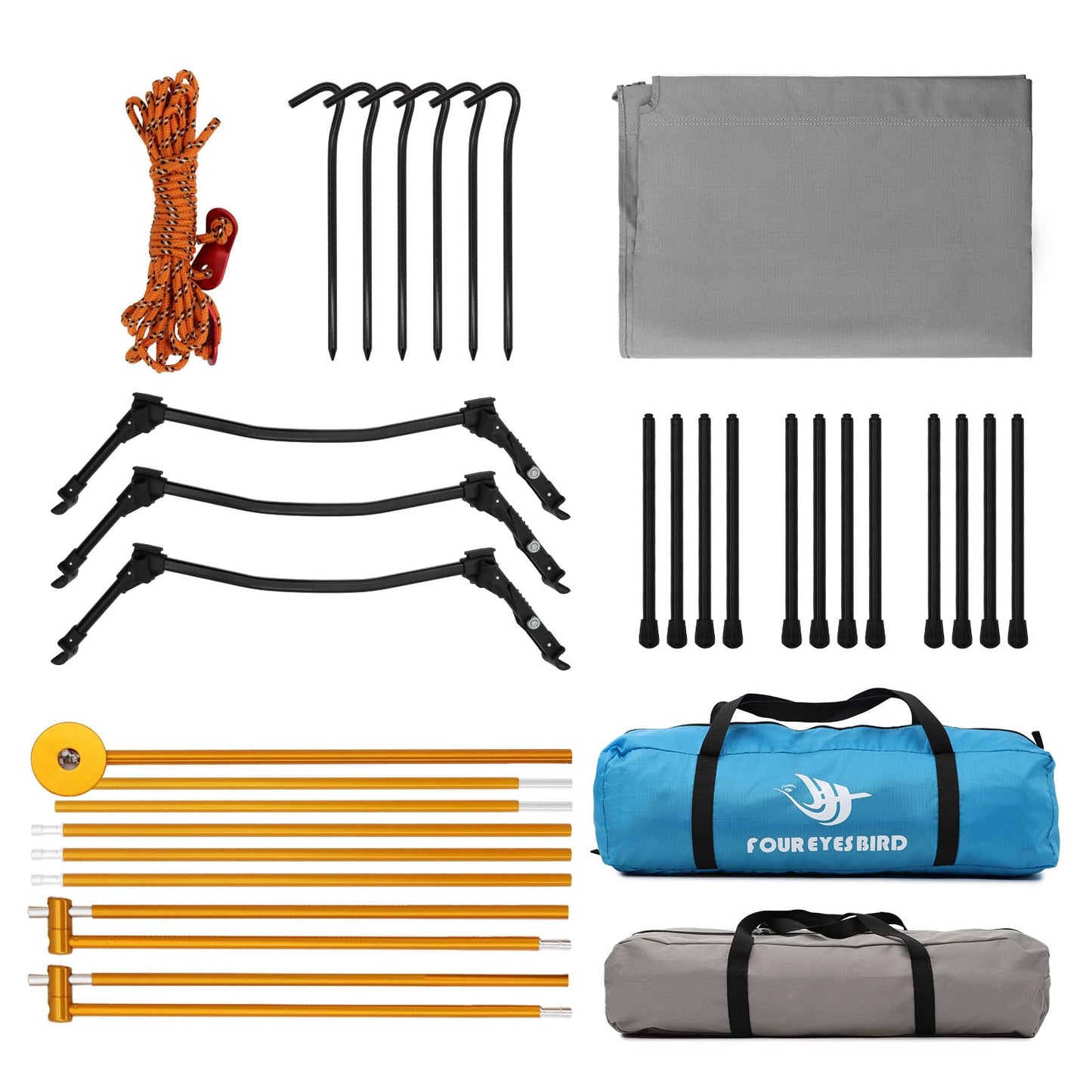 Arctic Lemmings 4-in-1 Foldable Elevated Cot Tent Set for 1 Person - Elevated Camping Bed for Outdoor Hiking