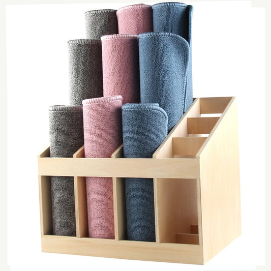 Floor Yoga Mat Rack Wood - Holds 12 Mats, Large Home Gym Yoga Mat Storage Holder, Foam Roller and Carpets Storage Organizer for Kindergarten