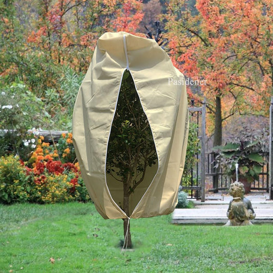 Pasidener Plant Covers Freeze Protection 2.8oz 3 Packs 45"x40" Winter Tree Covers Frost Blankets for Outdoor Plants with Zipper Drawstring- Frost Cold Pest Protection for Shrubs Fruit Tree