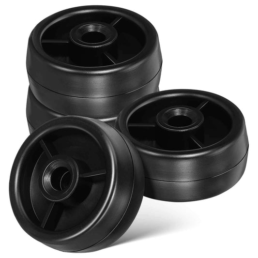 DECHOUS Heavy Duty Plastic Roller Wheel Replacement for Fitness Equipment Smooth Workout Plastic Casters for Treadmill Exercise Bike Home Gym