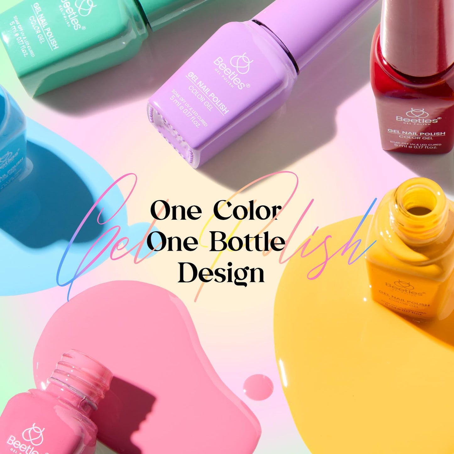 Beetles Gel Nail Polish Kit with U V Light -35 Colors Gel Polish Set 68 Pcs One Color One Bottle Mood Mosaic Nail Kit with Top Base Coat Beauty Must Have DIY Salon Manicure Gifts for Women