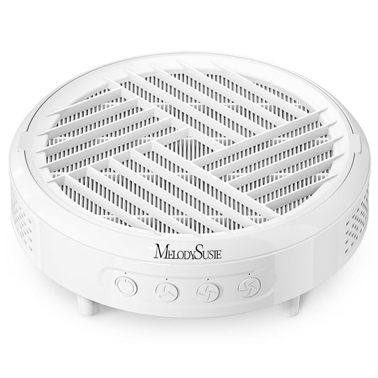 MelodySusie Compact Nail Dust Collector with Lightweight Design,Hpro 3800RPM Portable Nail Vacuum Fan with 3 Suction Modes,Reusable Filter & Easy-Control for Beginners,Nail Students & Home Use,White