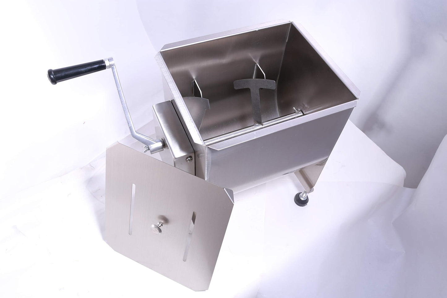 CMI Commercial Stainless Steel Manual Meat Mixers with Lid,16.5Lb/10L Tank,(Mixing Maximum 15-Pound for Meat),Sausage Mixer Machine Meat Processing Equipment With Gear