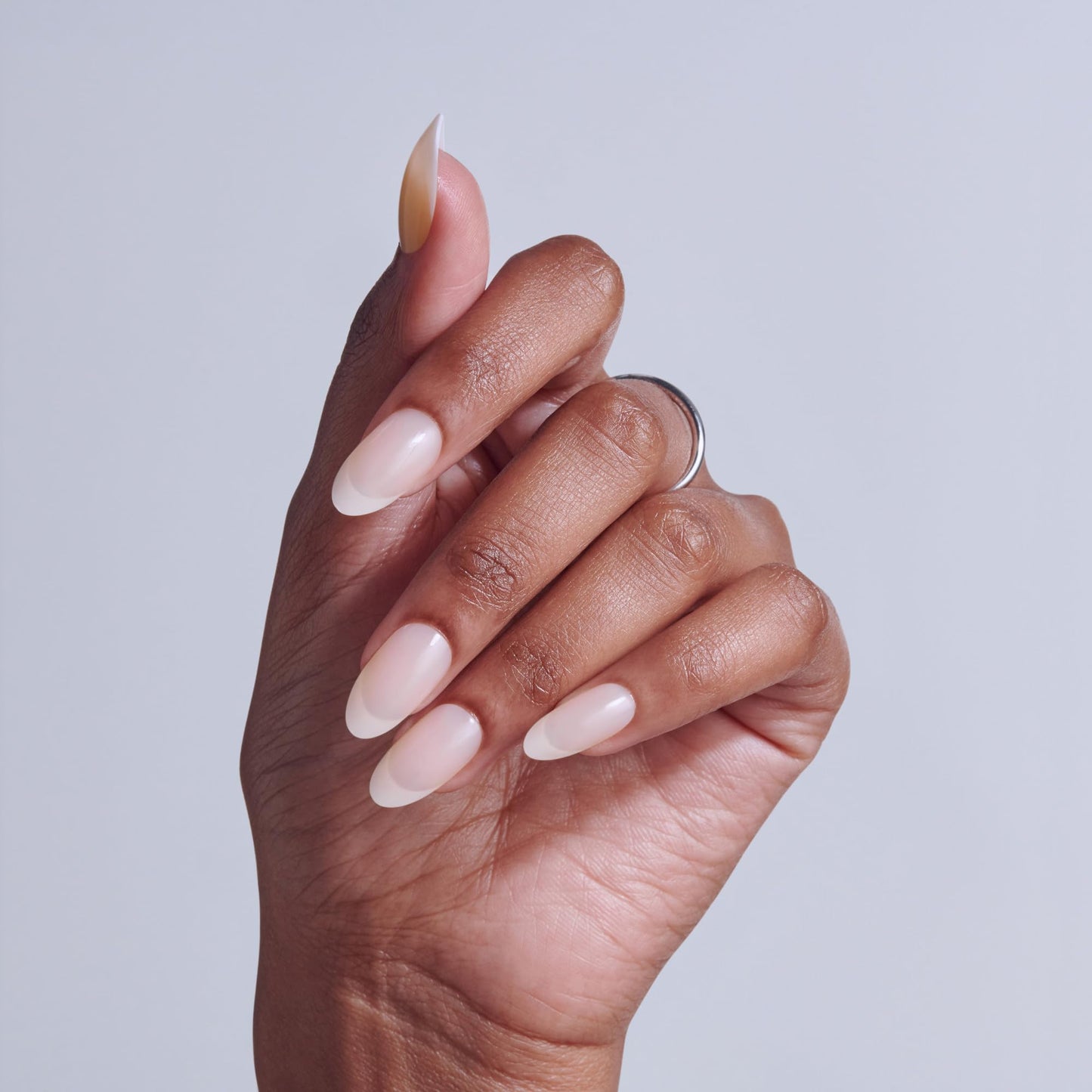 Kiss Core, Press On Nails, Nail glue included, 'Burble', Pink, Medium Size, Almond Shape, Includes 32 Nails, 2g Glue, 1 Manicure Stick, 1 Mini File