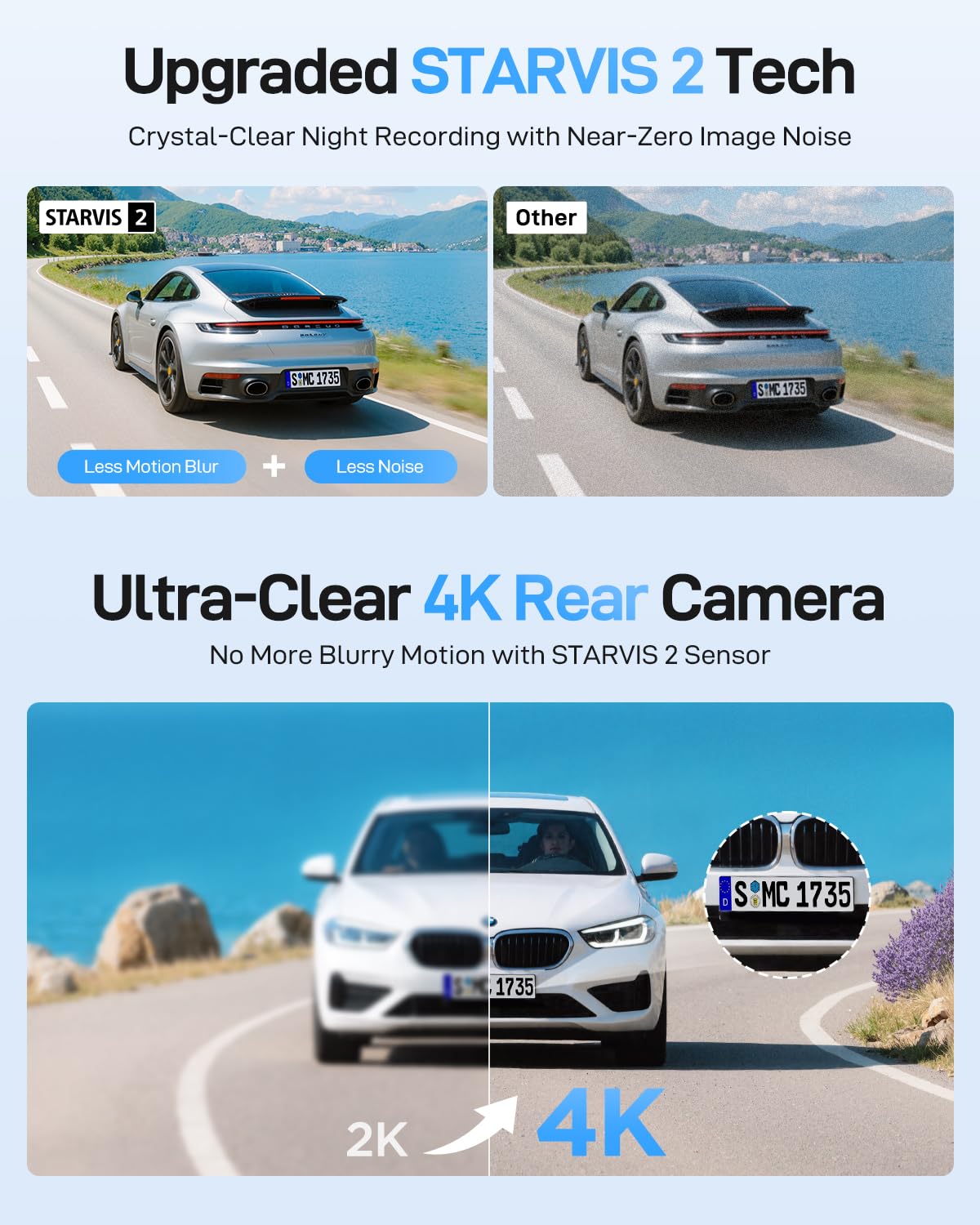 VIOFO A229 Ultra 3 Channel Dash Cam, Dual 4K + 1080P, 210° Fisheye Cabin Car Camera, Triple STARVIS 2 Sensors with Dual 4K HDR, Faster 5GHz Wi-Fi & GPS, Smart Voice Control, Super Night Vision 2.0