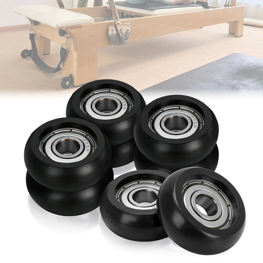 stufool 8 Pcs Pilates Reformer Machine Wheels Compatible with Aero Pilates Reformer, Pilates Machine Wheels, Smooth and Quiet Glide, Easy to Install
