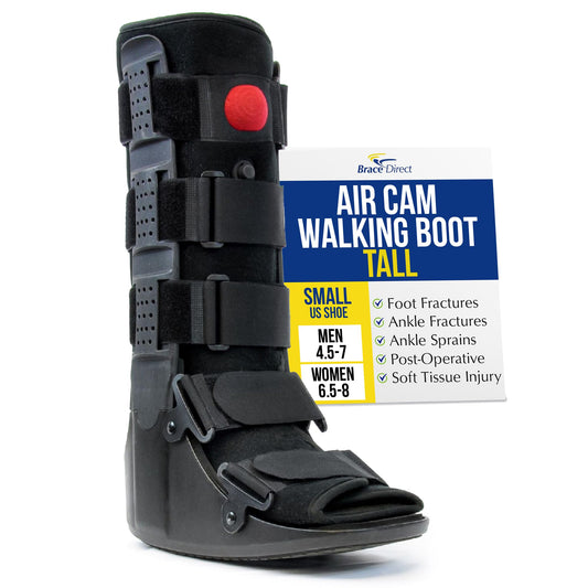 Brace Direct Tall Air CAM Walker Fracture Boot - Orthopedic Boot for Foot Fractures, Sprained Ankles & Surgery Recovery (Small - US Shoe Men 4.5-7 / Women 6.5-8)