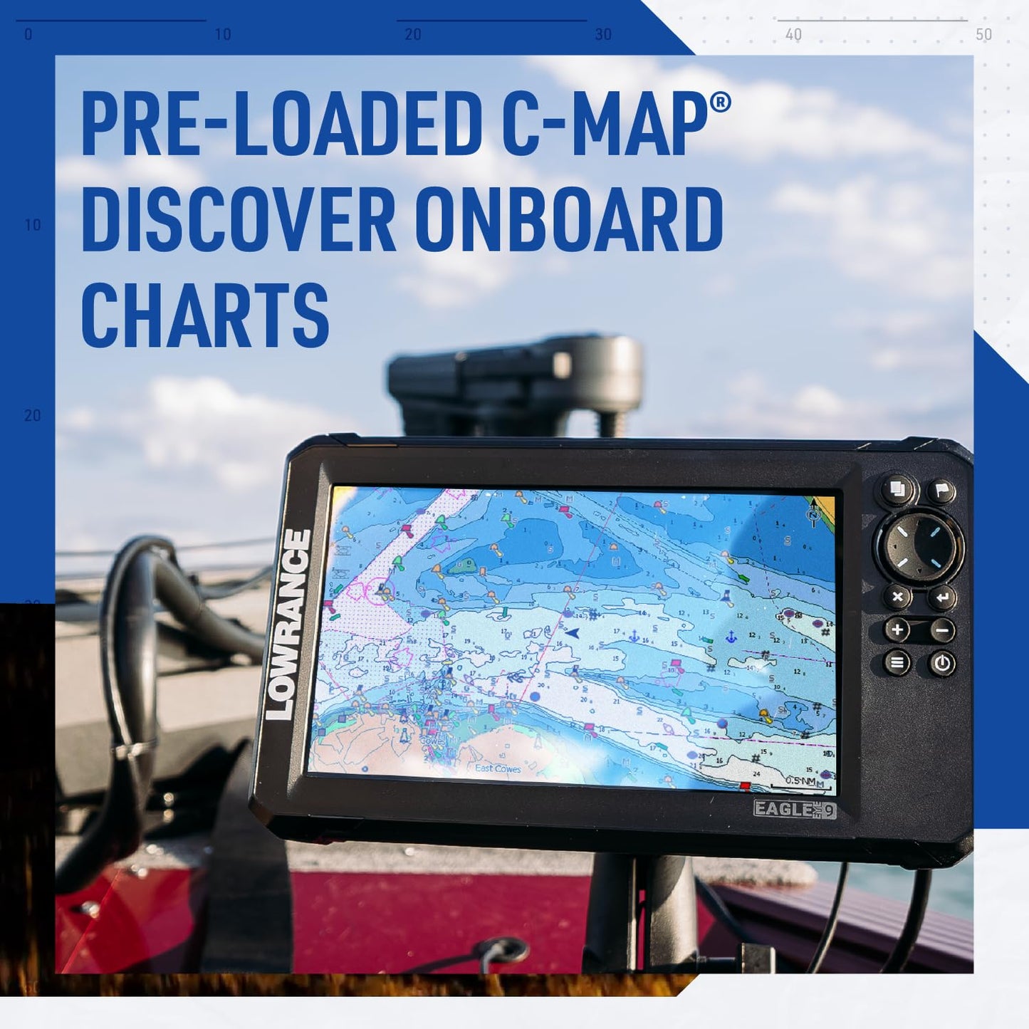 Lowrance Elite FS 12 FishFinder/Chartplotter with Active Imaging 3-in-1 Transducer and Preloaded C-MAP Discover OnBoard Charts, 12-inch IPS Touchscreen Display, Black, 000-16432-001