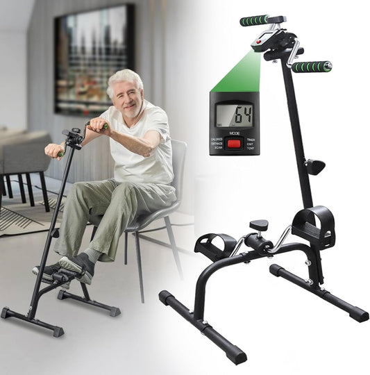 Pedal Exerciser Bike for Seniors Hand Arm Leg and Knee Stroke Recovery Equipment for Seniors fit for Full Body Great Gift for Elderly RehabWorkout (Pedal Exerciser Bike)