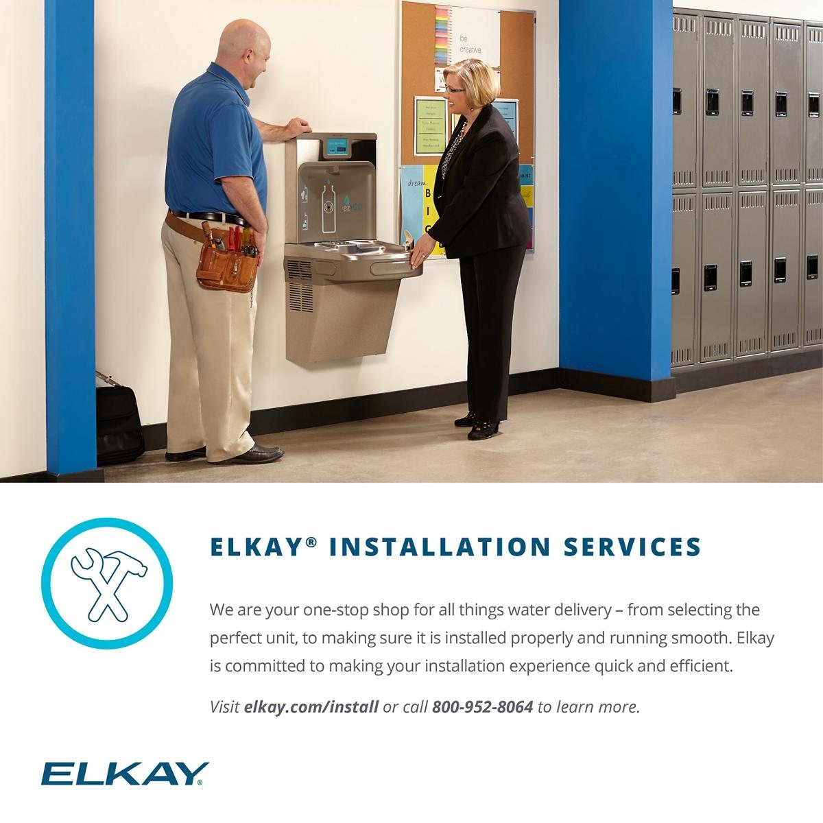 Elkay LZWSRK ezH2O RetroFit Bottle Filling Station Kit for EZ Family Filtered Non-Refrigerated