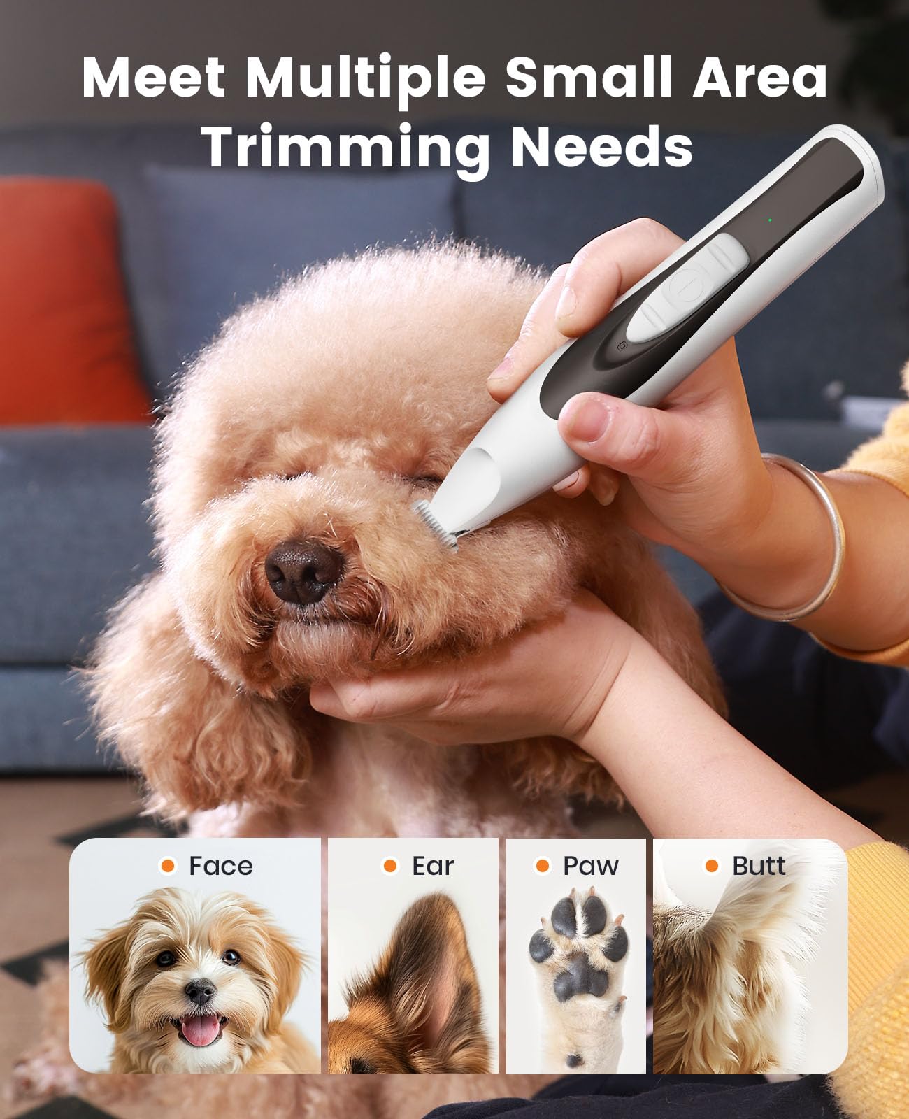 oneisall Grandmaster Pro 1 Cordless Professional Dog Grooming Clippers, Quiet Pet Trimmer for Paws Dog Nail Grinder Paw Trimmer