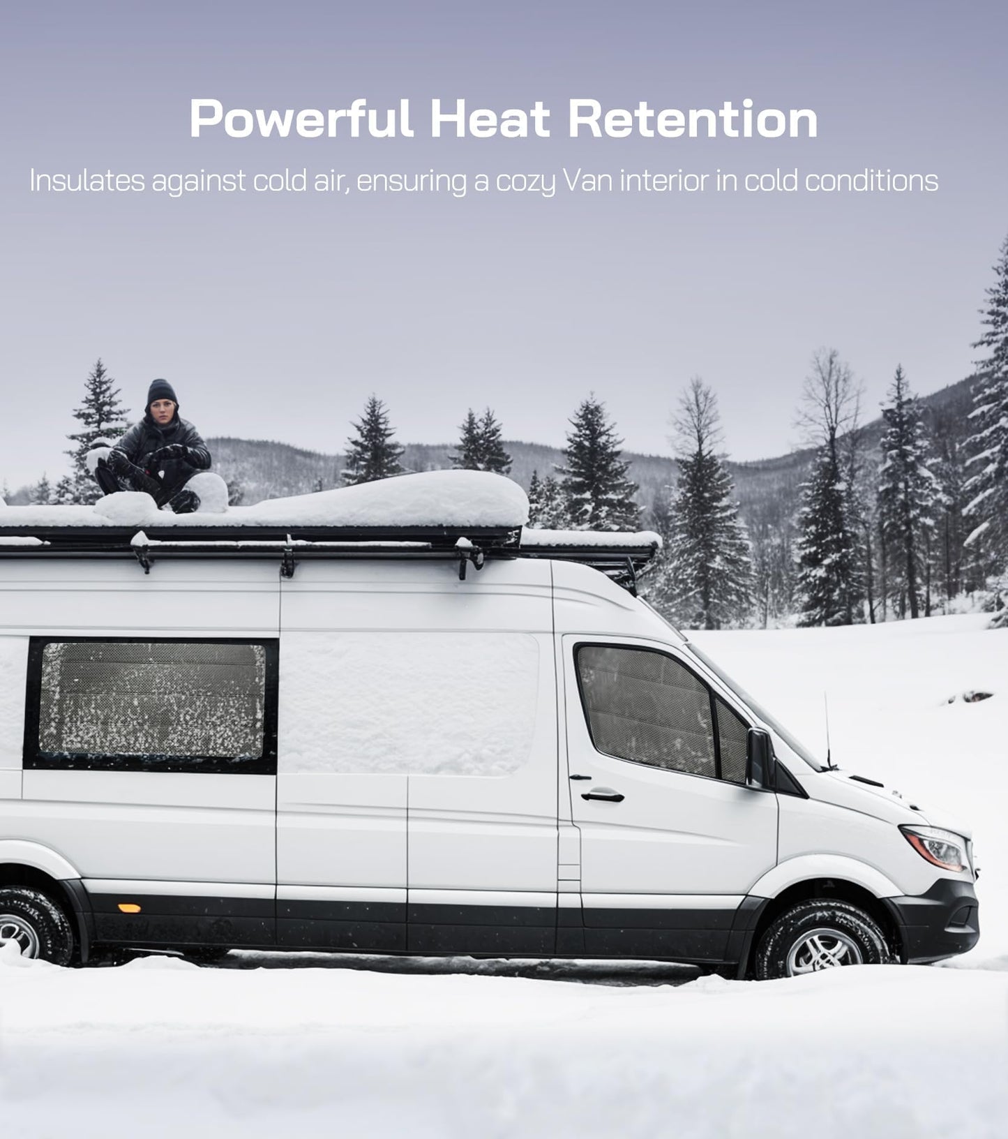 VANNCAMP Extra-Thick Sliding Door Window Covers for Ram Promaster,2014-2025,Cold Weather Essentials,Magnetic Direct Fit,Insulated,Privacy Screened Promaster Van Accessories, AllSeasonGuard Pro