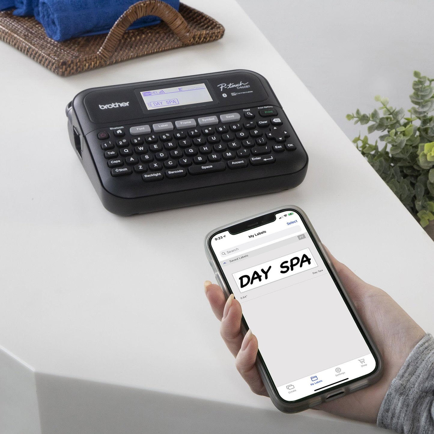 Brother P-Touch PT-D460BT Business Expert Connected Label Maker | Connect and Create via Bluetooth® on TZe Label Tapes up to ~3/4 inch, White