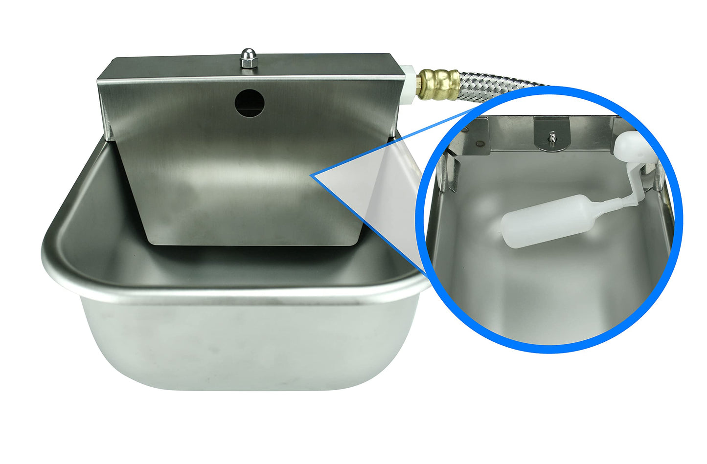 Nelson Rust Proof Stainless Steel Outdoor Automatic Dog Waterer Bowl Dispenser - Easy To Clean and sanitize, Quick Setup With Fresh Water Refill - Perfect Alternative Choice For Livestock Farm Animals