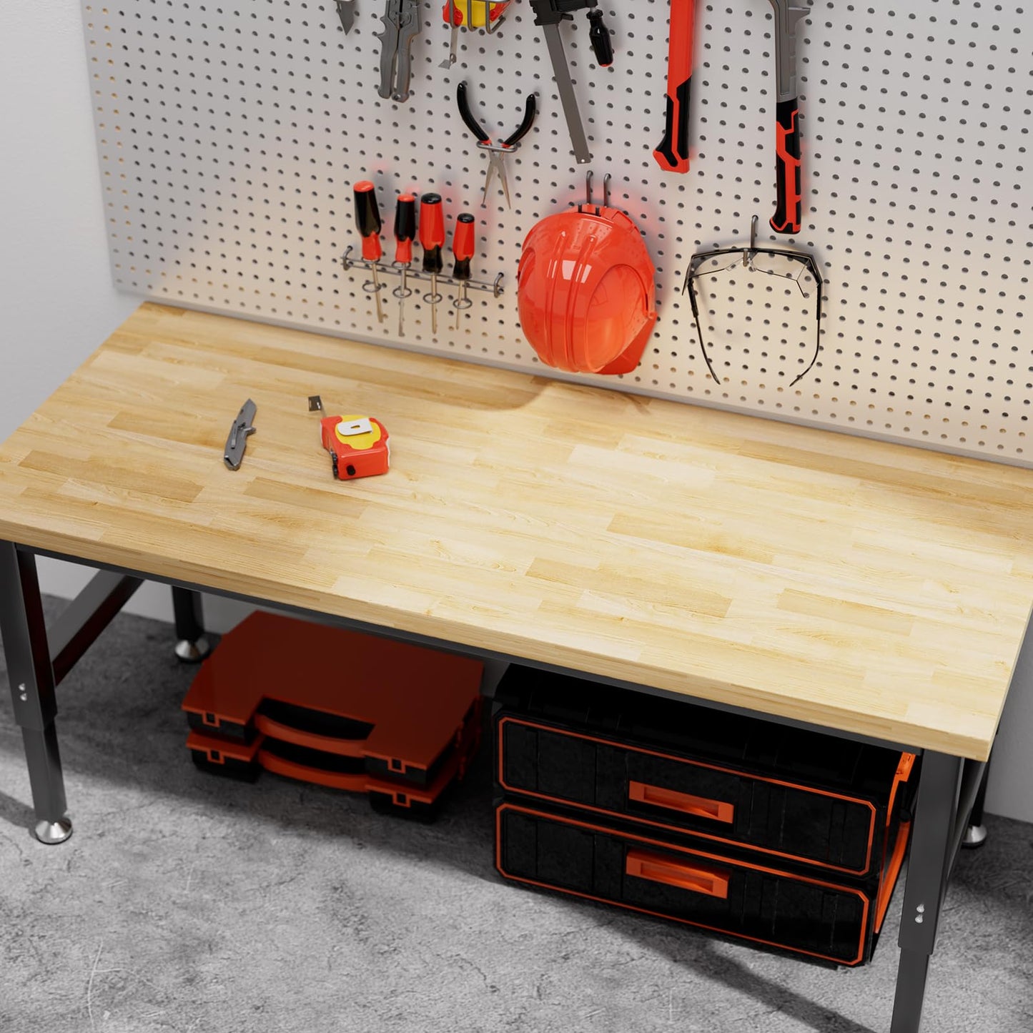Solid Wood Butcher Block Countertop - 98"x25"x1.5" Unfinished Butcher Block Table Top, Solid One-Piece Desktop for DIY Washer Dryer, Kitchen Countertop, Workbench, 8.17ft