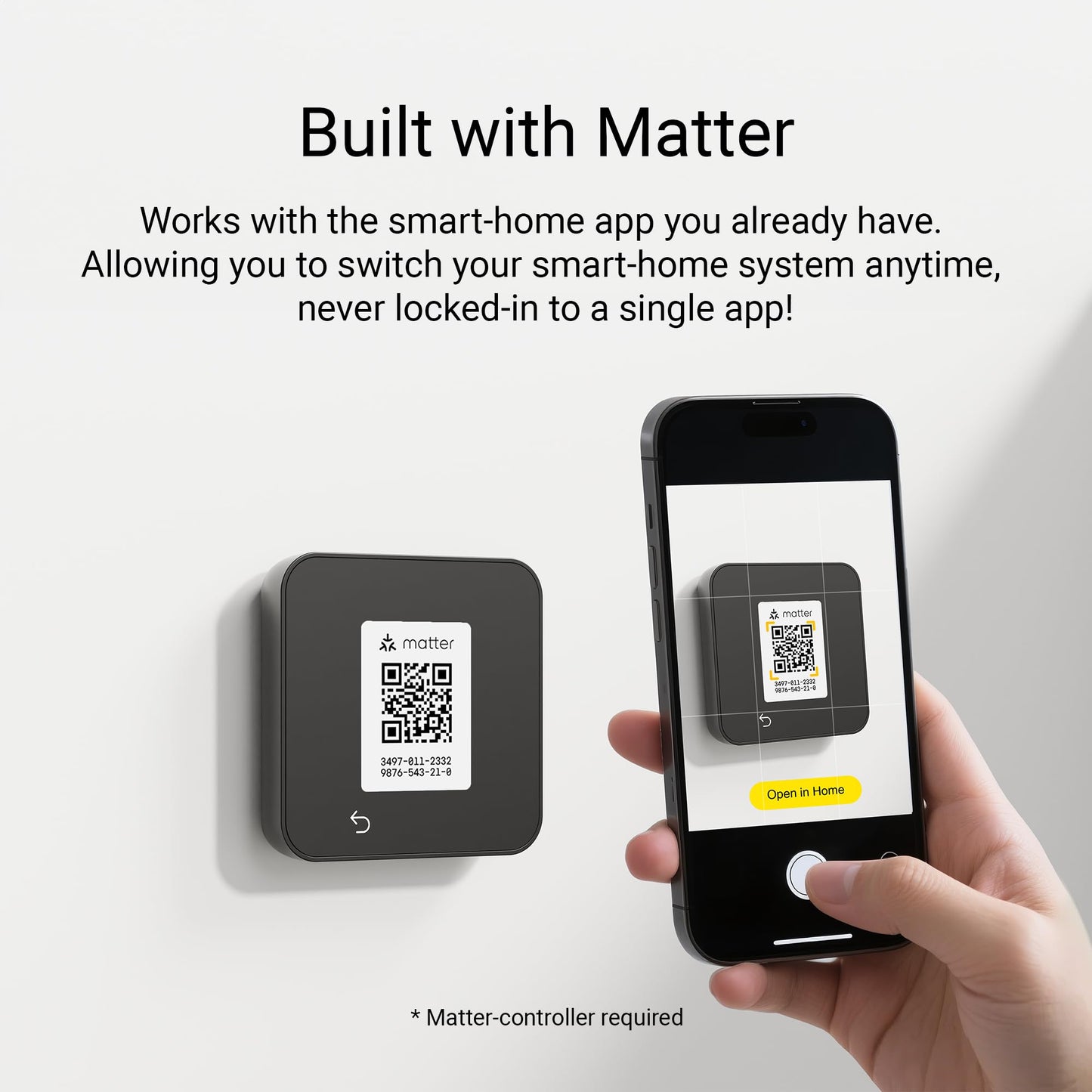 Lux TQ1 Smart Thermostat for Home, Programmable WiFi with Matter Protocol for Temperature Control, C-Wire or Power Bridge Required - Works with Apple Home and Google Home - termostato inteligente wifi