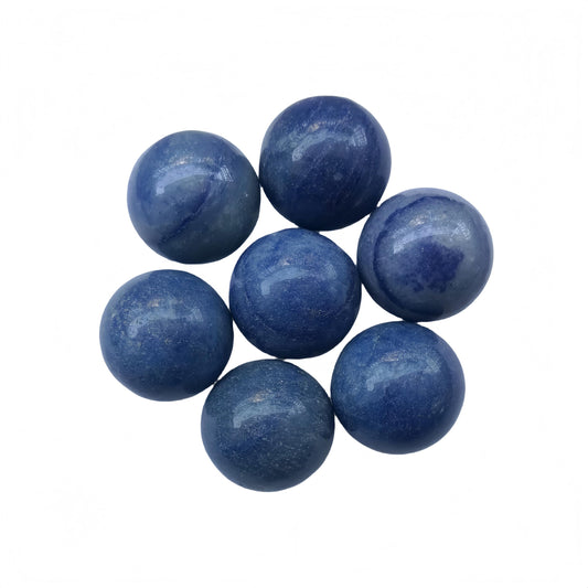 Sunshcat Natural Blue Aventurine 0.78 Inchs Crystals and Healing Stone Ball Set,Home Desktop Feng Shui Array Decoration(7 Pieces) ﻿