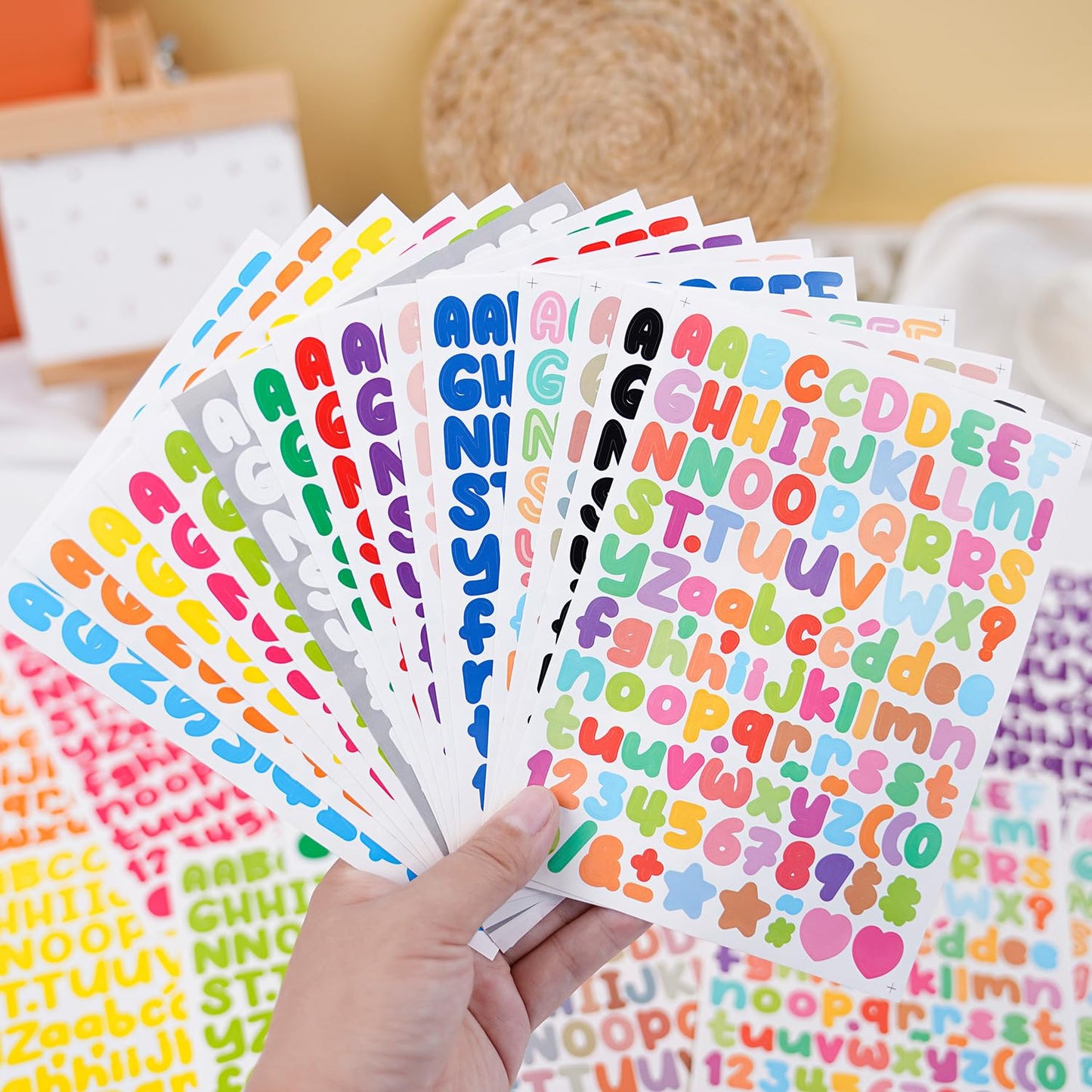 Linasir 30 Sheets Small Letter Sticker, 3360 Alphabet Stickers, 0.5 inch Vinyl Self-Adhesive Black Alphabets ABC Stickers for DIY Crafts, Art Making, Decals, Signs, Notebooks, Classroom Decor
