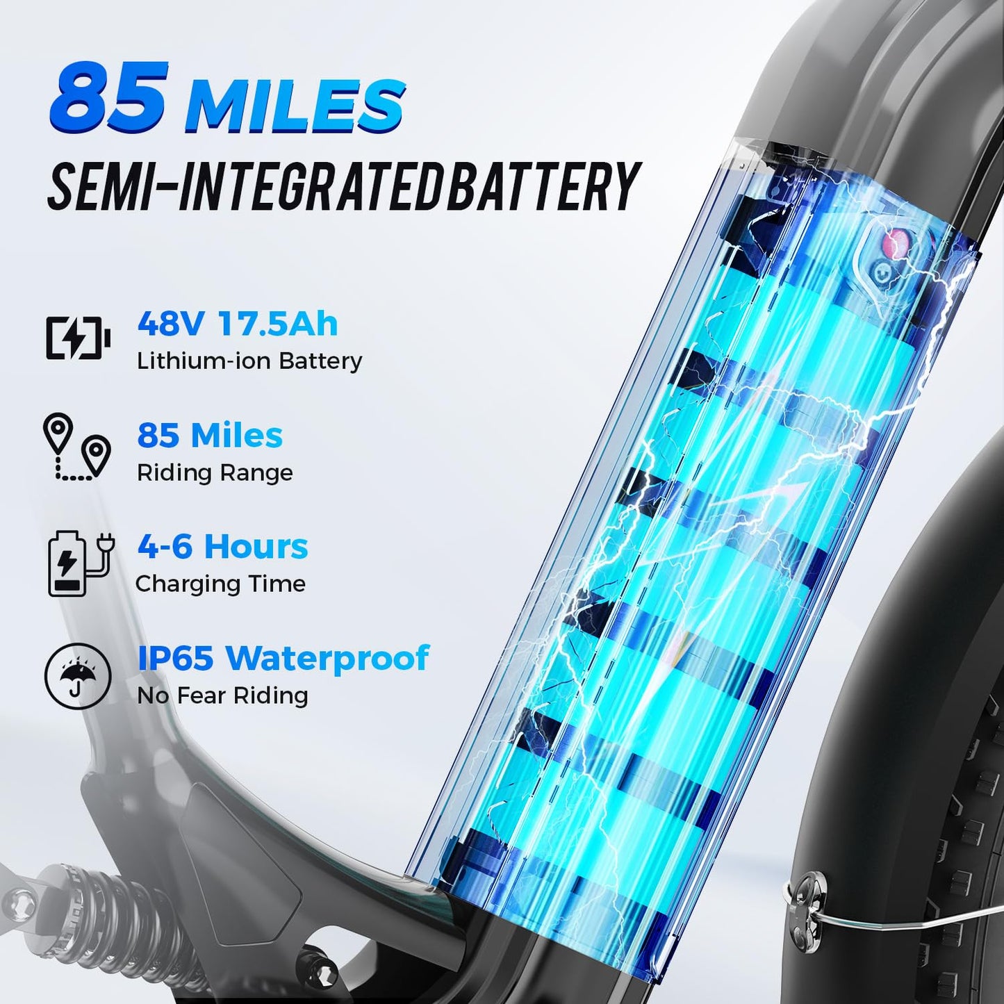 Aipas M1 pro Electric Bike, 1800W Peak Motor Electric Bike for Adults, 26'' x 4.0'' Fat Tire Ebike, 48V 17.5Ah Electric Mountain Bike, 36MPH Electric Bicycle, 85 Miles, 7 Speed 110NM with Front Basket