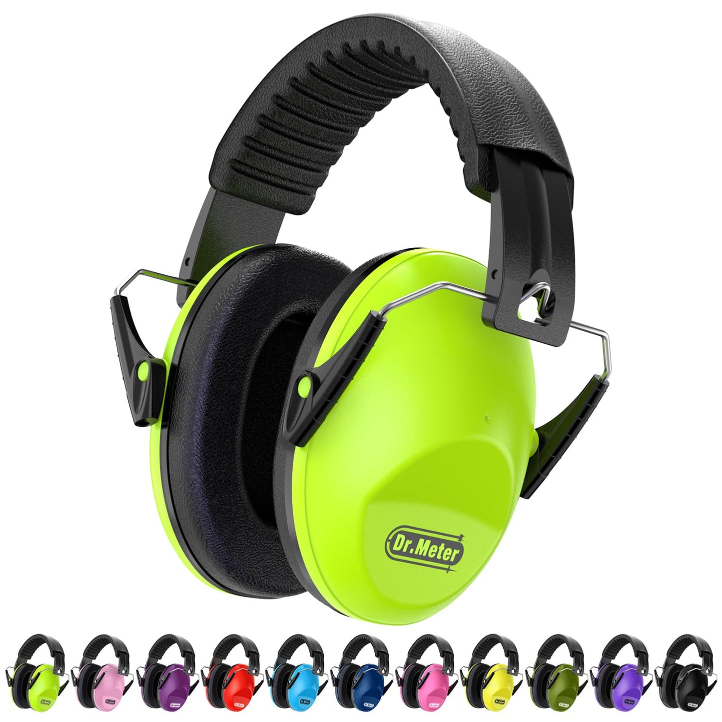 Dr.meter Ear Muffs for Noise Reduction: 27.4SNR Noise Cancelling Headphones for Kids Adults, EM100 Adjustable Hearing Protection Earmuffs for Monster Jam, Autism Sensory, Concerts, Fireworks