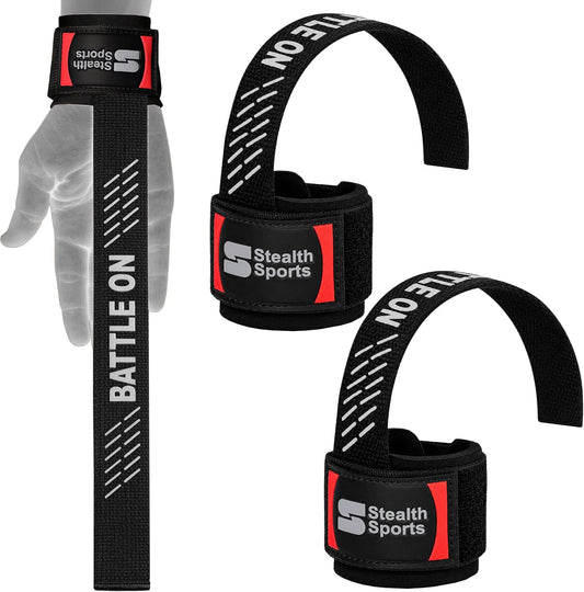 Stealth Sports Weight Lifting Straps – Wrist Wraps Straps for Weightlifting, Fitness, Powerlifting, Bodybuilding – Anti-Slip Deadlift Straps – Heavy-Duty Wrist Wraps with Neoprene Padding