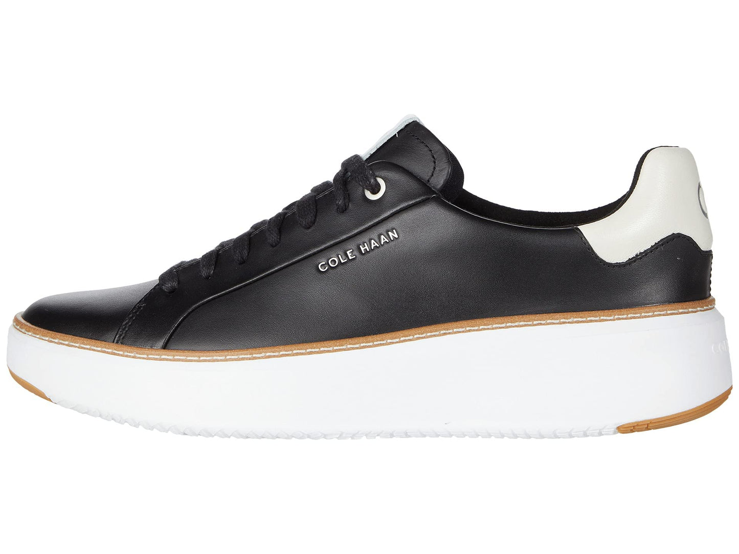 Cole Haan Womens Grandpro Topspin Sneaker, Black/Optc Wht/Cyber Yellow, 8-C US