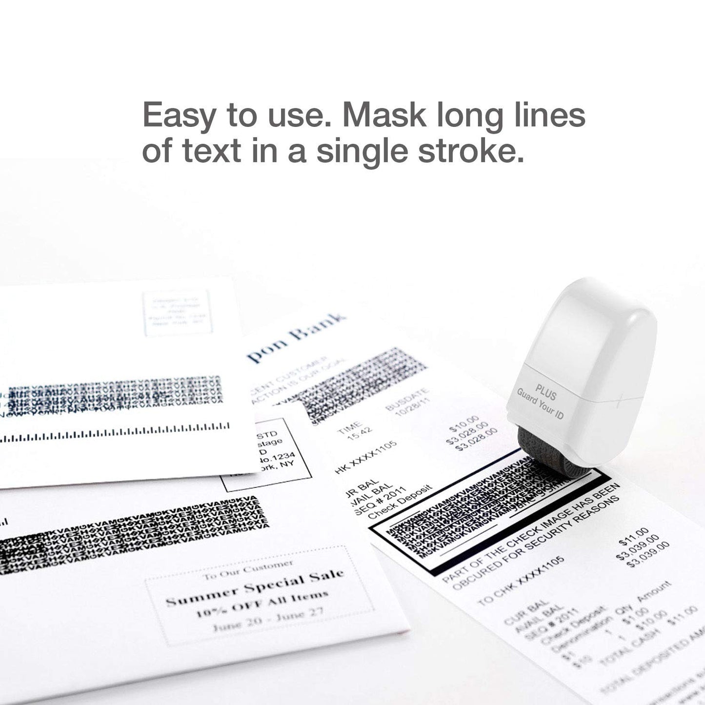Guard Your ID Identity Protection Stamp Roller, Deluxe Multi-Color 4-Pack