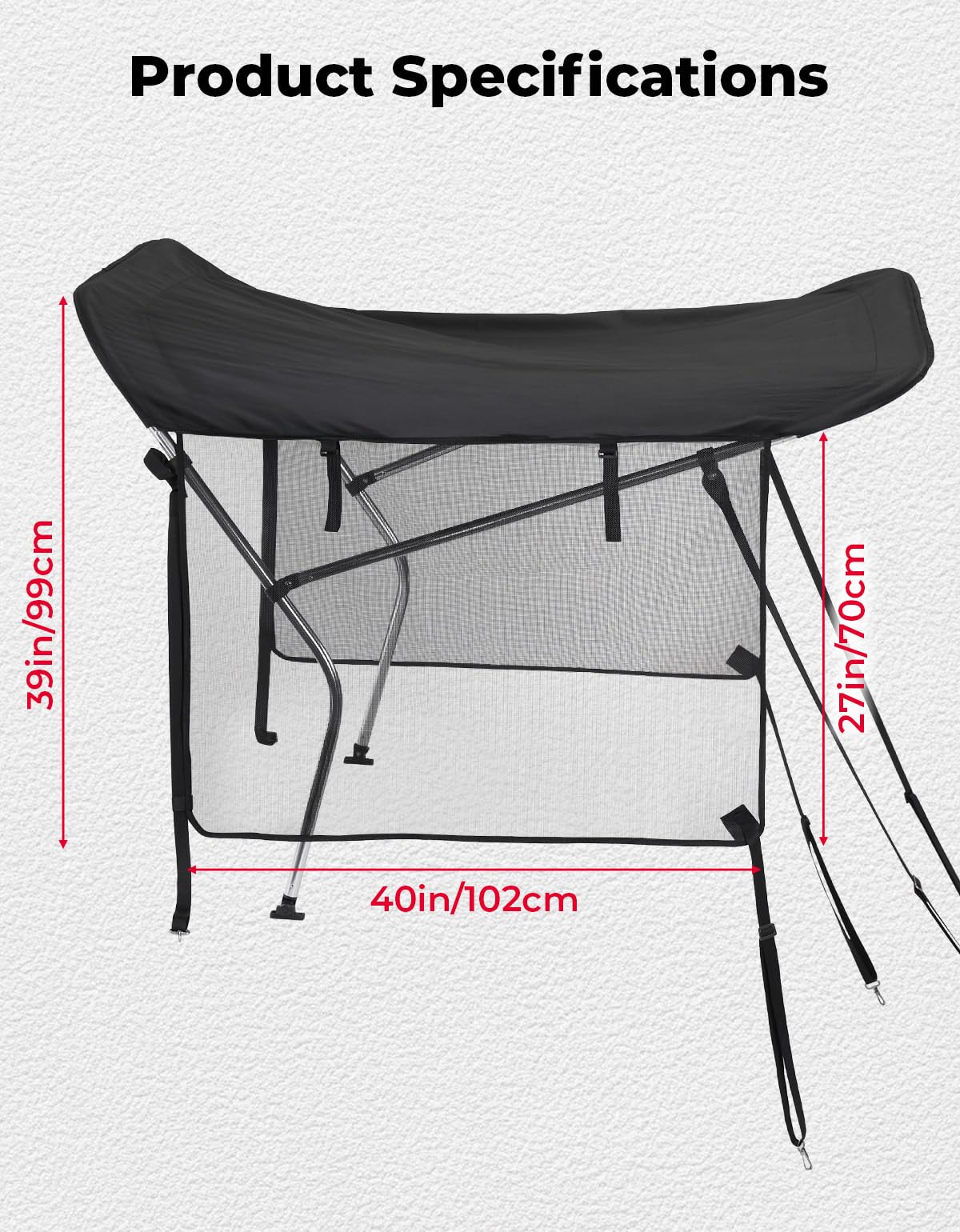 KEMIMOTO Shade Canopy for Zero Turn Lawn Mower, High Visibility Left and Right Sunshades with UV Protection, Reduce Heat and Glare, Compatible with John Deere, Cub Cadet, Kubota,Troy Bilt & Others