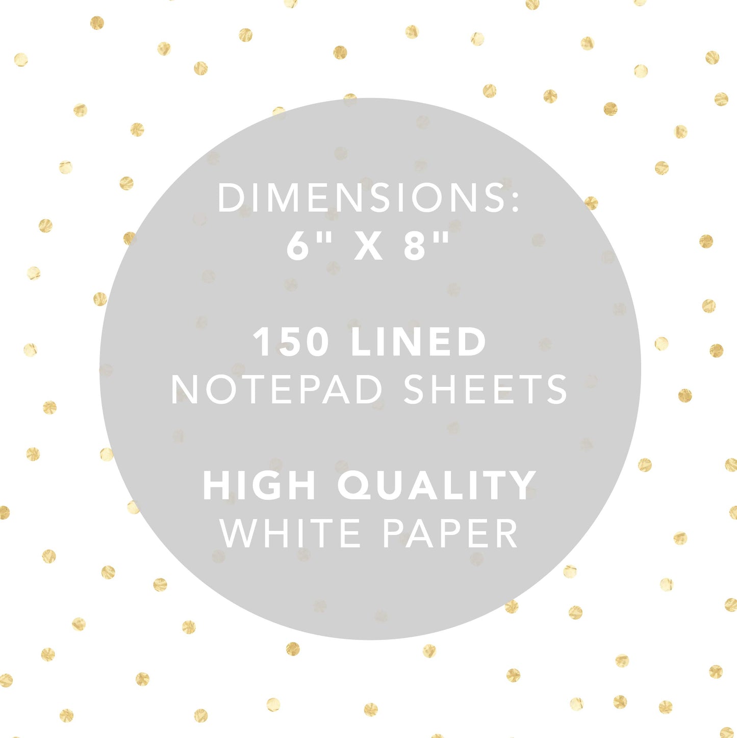 Graphique Large Notepad, Brush Strokes – 6" x 8", Cute Notepad with 150 Tear-Off Sheets, Features the Word “Notes” on Every Page – Perfect for Note Taking, List Making, and More