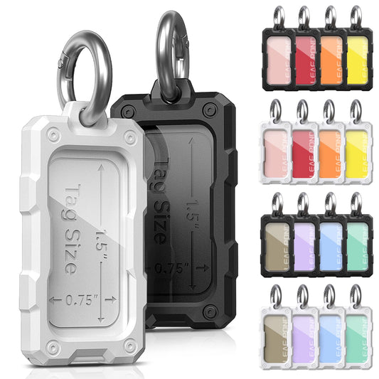 LEAF POND 16 Pcs Solid Plastic Key Tags with O Rings, Custom Bulk Keychain Blank Identifier. ID Name Label in Acrylic Cover. Small Cruise Luggage Marker. Gym Bag Accessories. Birthday Party Favor Gift