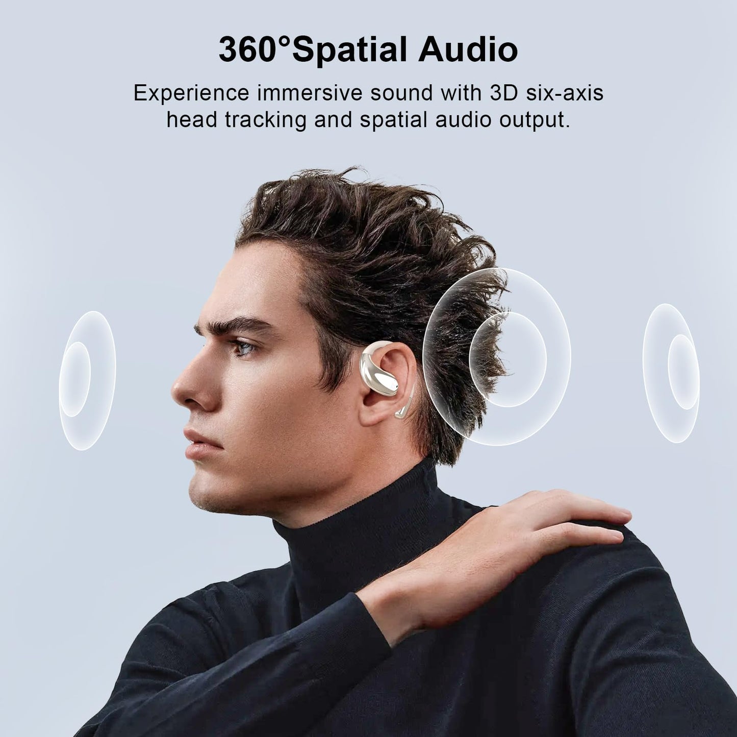 AI Translation Earbuds Real Time, 164 Language Translator Earbuds OWS 3-in-1 Translation Headphones, Translation Device for Travel Business Learning Compatible with iOS and Android,Khaki
