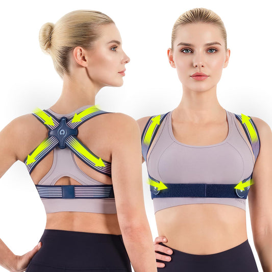 aoFIT Ultra-light Invisible Posture Corrector for Women, Adjustable Elastic Back Brace, Upper Back Support for Pain Relief, Rounded Shoulders & Hunchback, Discreet & Portable for Office, Study, Home (Medium)