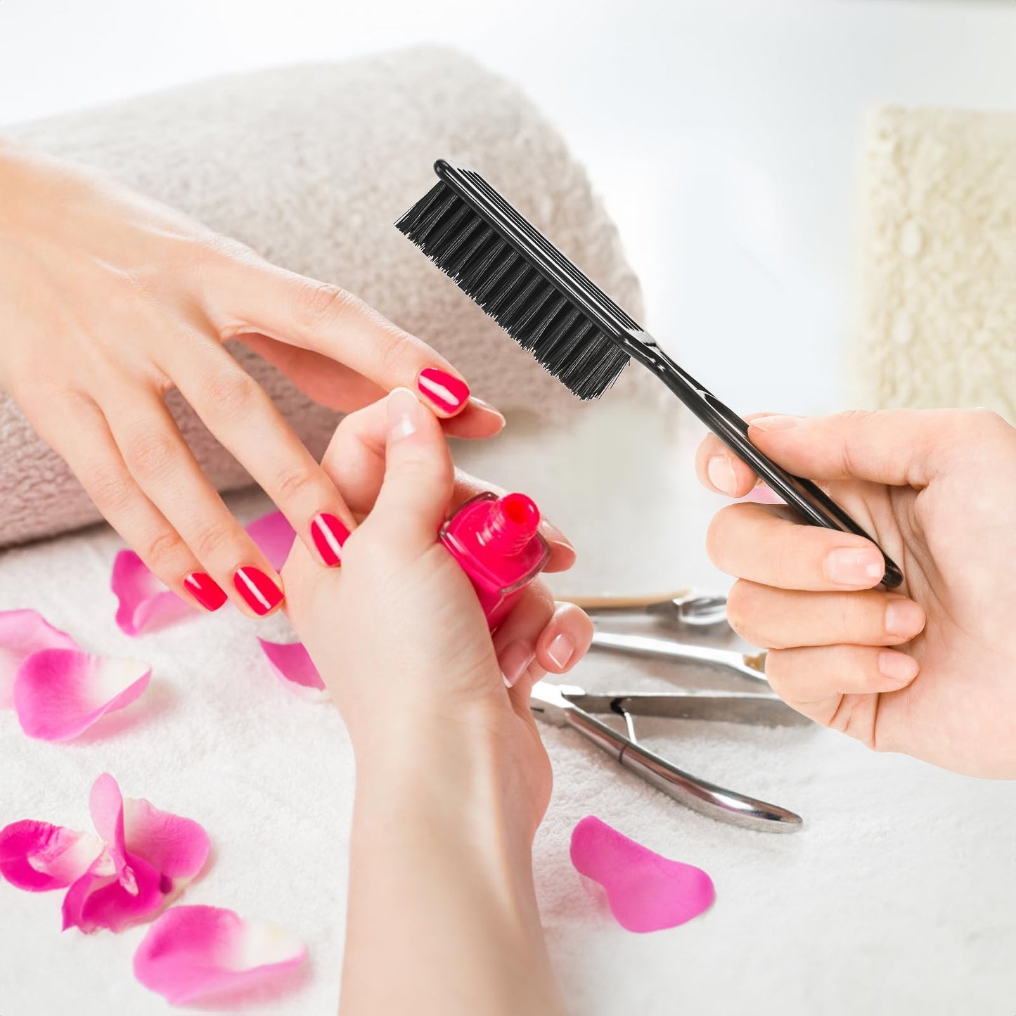 ZEAYEA 50 Pcs Blade Clipper Cleaning Brush, Barber Blade Cleaning Brush, Hair Styling Nylon Brush Tool for Trimmer Cleaning Clipper Manicure Salon Haircut, Barbers Supplies, Black