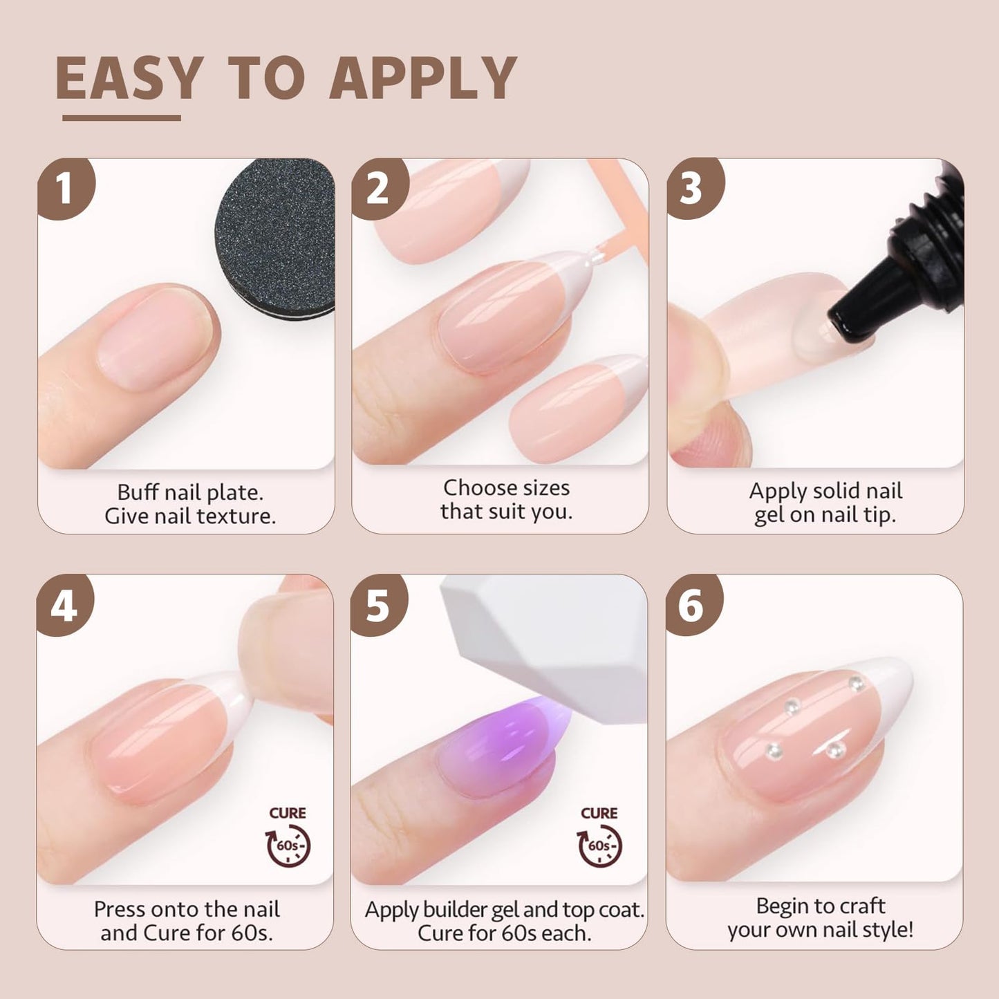 French Tip Press on Nails Almond Short Fake Nails White French False Nail Tips Kit Nature Artificial Acrylic Nails Glossy Glue on Nail Press ons for Women Decoration 5 Packs 150Pcs