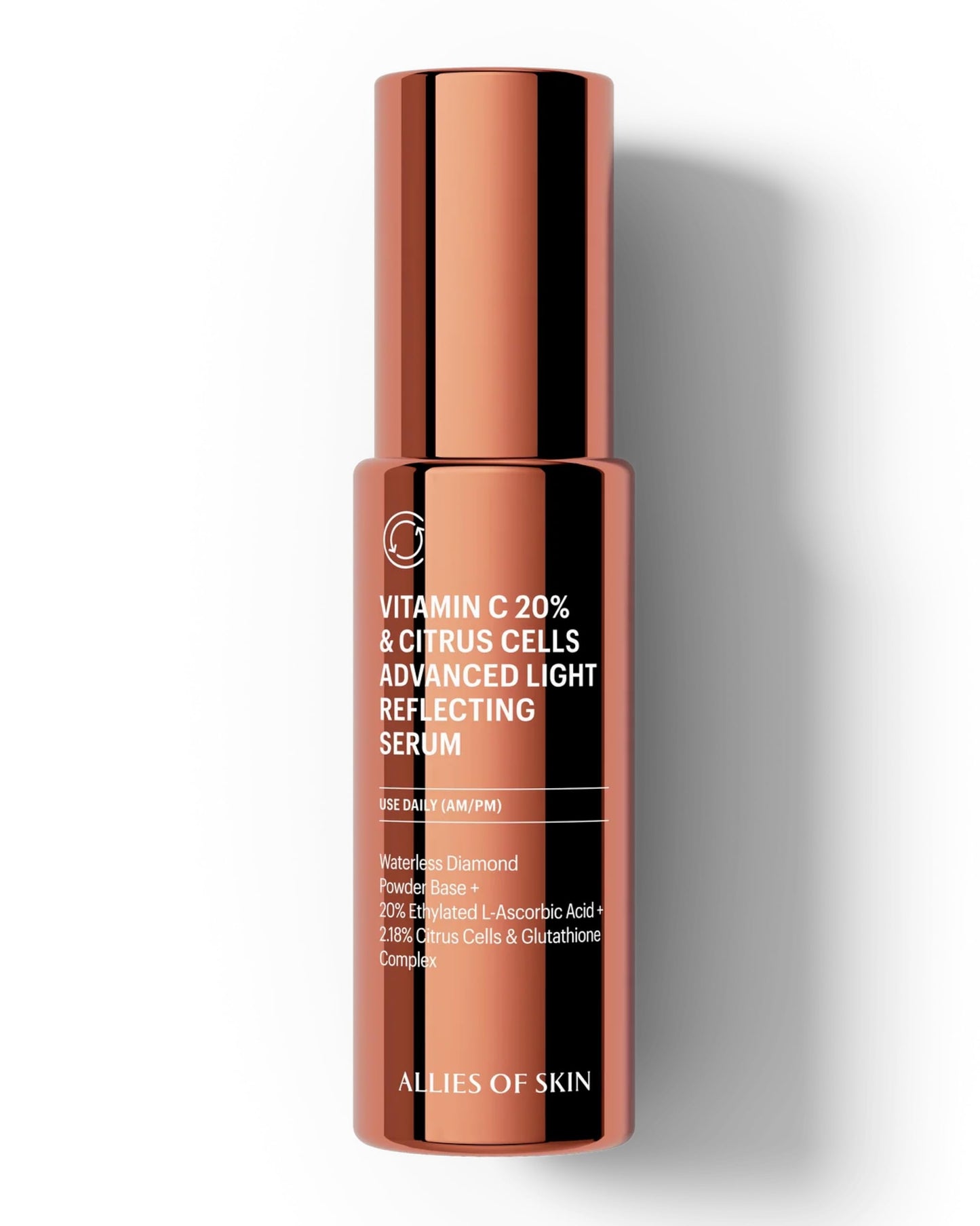 Allies of Skin 20% Vitamin C Serum | Daily Glow & Firming Face Serum | Lightweight Waterless Formula Treats Uneven Tone & Spots | Anti-Aging Support for Smooth, Radiant Skin | 1 fl oz