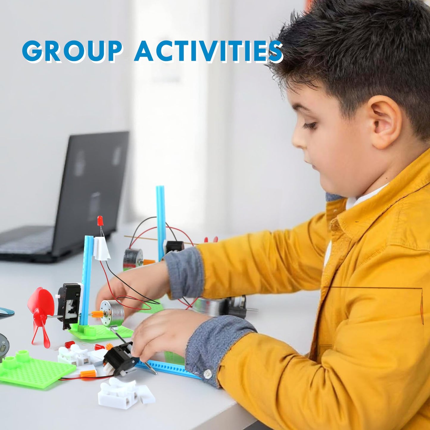 5 Bulk STEM Generator Kits for Kids, DC Motor Science Experiments, Engineering Building Projects Activities STEAM Toys, Class Educational Learning Classroom Activity, Free Energy Hand Generators Kit