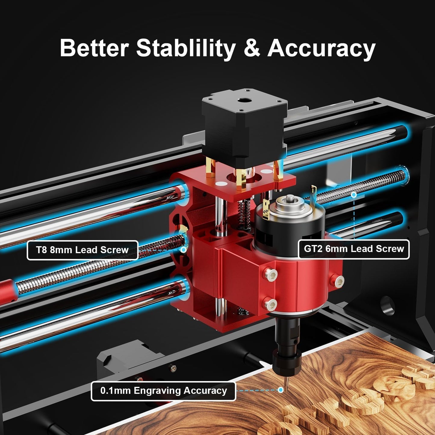 Twotrees TTC3018 Pro CNC Router Machine,Desktop CNC Engraving Machine Upgraded 3-Axis Engraving All-Metal Milling Machine for Wood Acrylic MDF Nylon,300mmX180mmX40mm Working Area