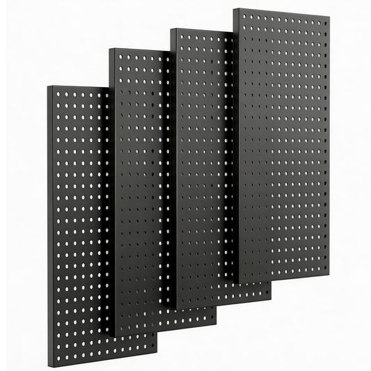 SIRUIYTUO Peg Board, 4 Pack 12x24 inch Metal Pegboard Panels Pegboards wall Organizer, Heavy Duty Peg Board with Hooks for Walls Home, Garage Tool Storage, Office, Craft Room, Kitchen