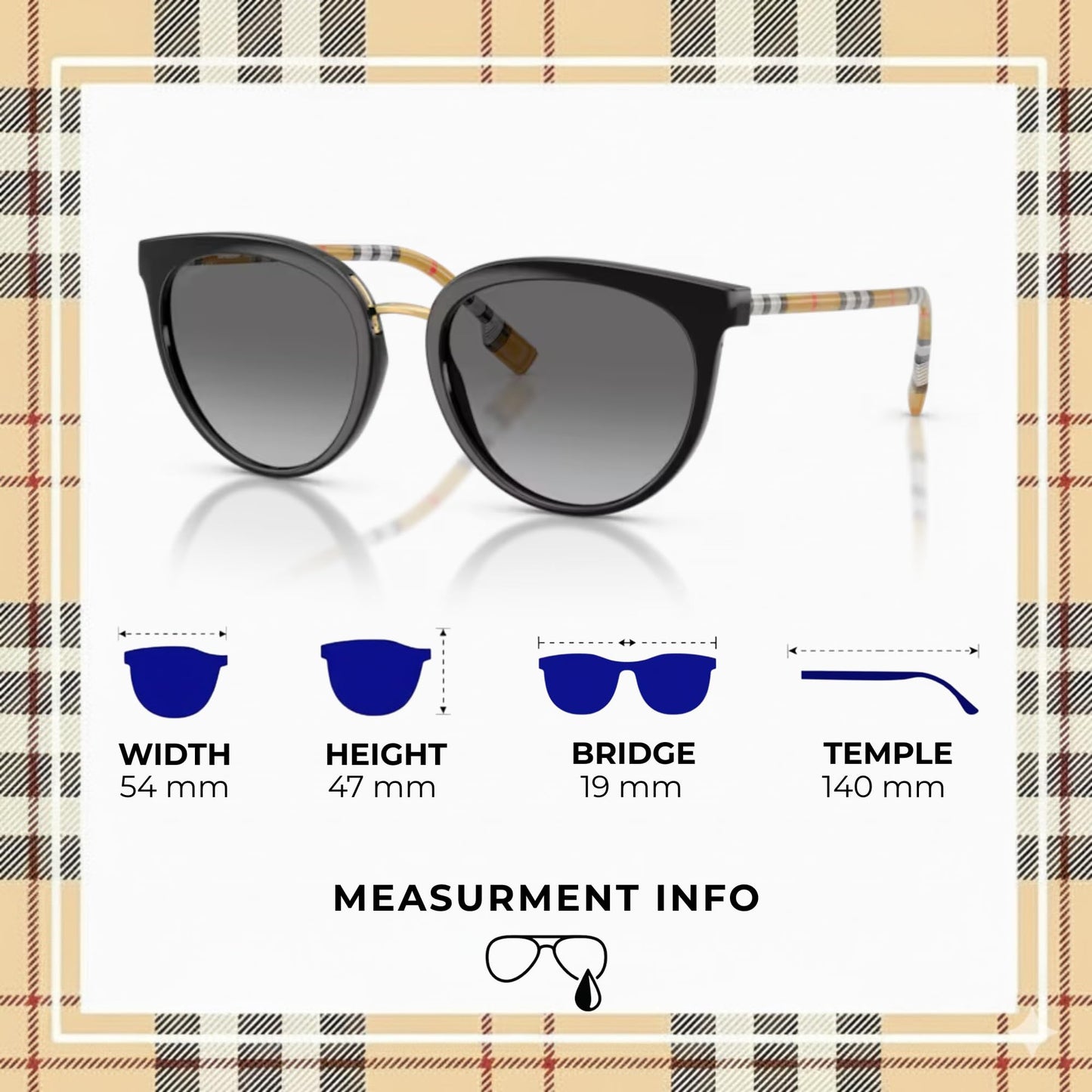 BURBERRY WILLOW BE4316 Phantos Shape Nylon Sunglasses with Luxury Eyewear Kit