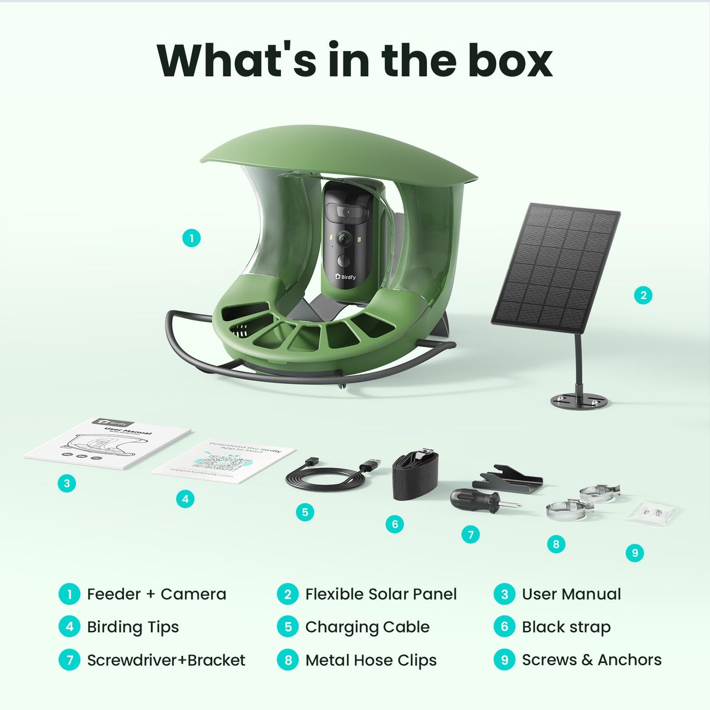 Birdfy 2 Smart Bird Feeder with Camera, AI Identifies 6000+ Bird Species, Dual-Lens 2K+1080P Camera for Live Streaming & Close-Up Photos, Solar-Powered Backyard Birdwatching Gift for Christmas