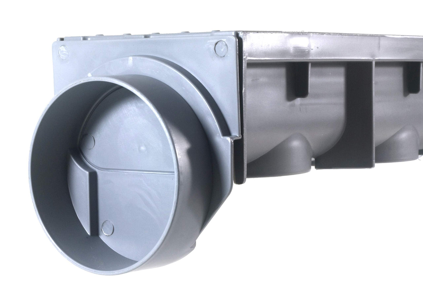 URA WATER Model UA-100 - Drainage Trench Set - Channel Drain With Grate - Gray Plastic Plastic - 3 x 39" - (117" Total Length)