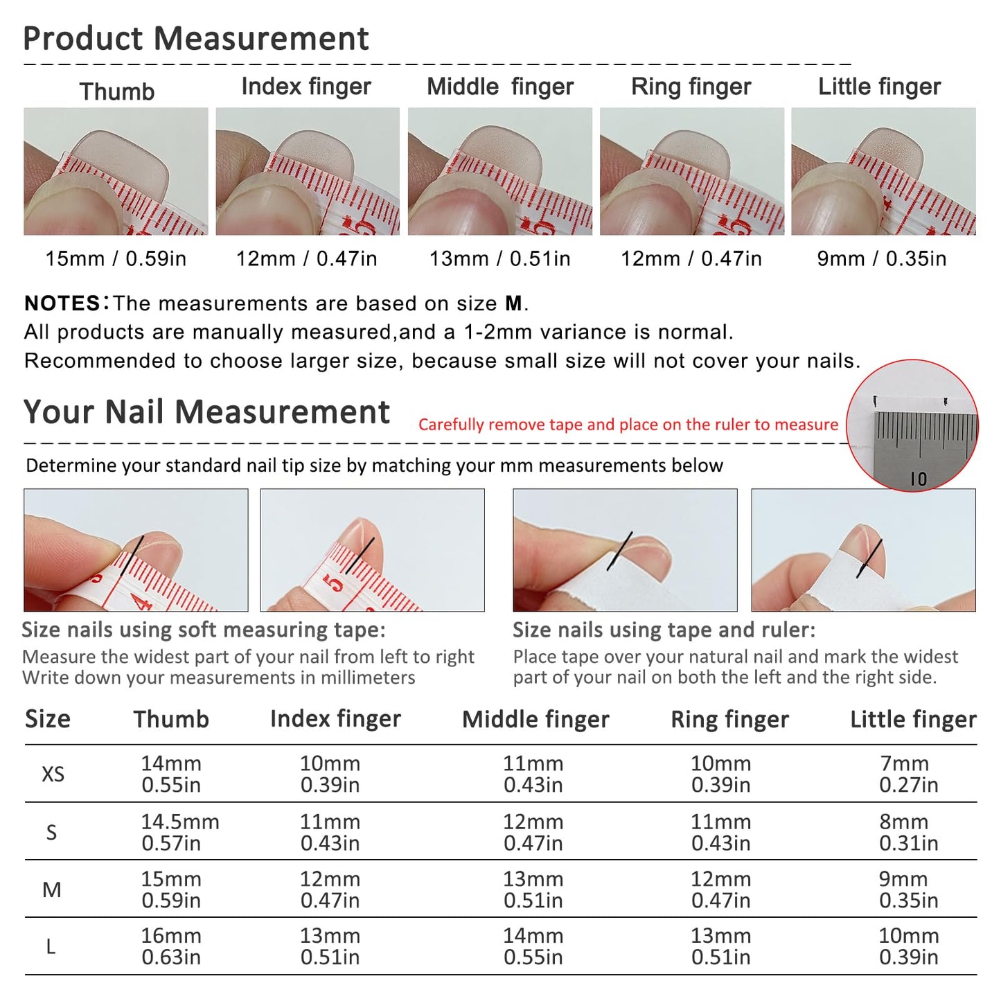 TENPAL Aurora White French Tips Press on Nails Short Square Minimalist & Reusable False Nails for Everyday Luxury | Clean Chic Style(M)