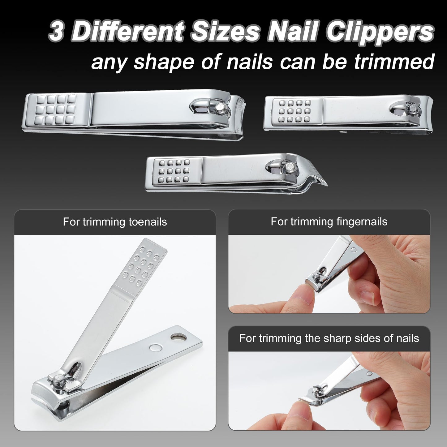 VOCOSTE Toenail Care Kit 13-Piece Ingrown Toenail Tools, Professional Grooming Set for Thick Nail Clipper Foot File Callus Removal & Pedicure